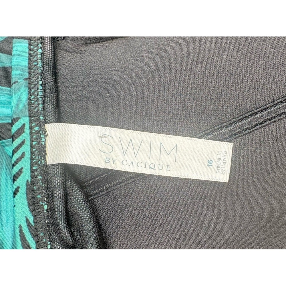 NWT Swim By Cacique Lightly Lined No Wire One Piece Swim Dress Suit Size 16 - Picture 10 of 13
